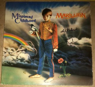 Signed Fish Photo Rare Marillion Misplaced Childhood Vinyl Record Album Rare