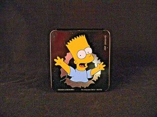 RARE & VINTAGE Bart Simpson Tin Cigarette Case (Demons & Merveilles) 1989 2