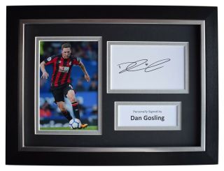 Dan Gosling Signed A4 Framed Autograph Photo Display Bournemouth Football
