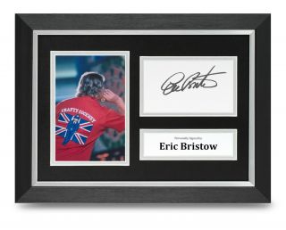 Eric Bristow Signed A4 Framed Photo Display Darts Autograph Memorabilia,
