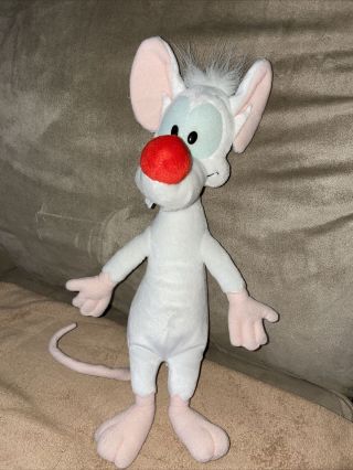 Wb Animaniacs Rare Pinky And The Brain Large Plush Figure By Dakin 1994