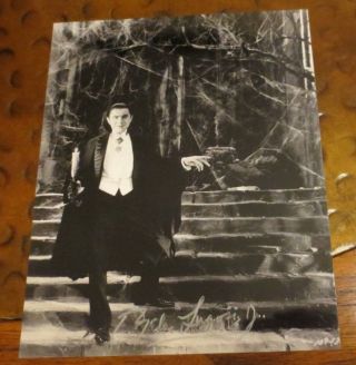 Photo Of Bela Lugosi Signed Autographed By His Son Bela Jr Most Famous Dracula