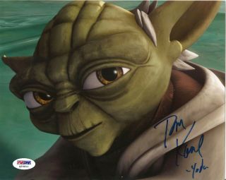 Signed Tom Kane As Yoda 8x10 Photo Star Wars Clone Wars Psa/dna Q23611
