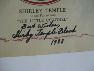 SHIRLEY TEMPLE - Rare AUTOGRAPHED 1935 SHEET MUSIC - HAND SIGNED by TEMPLE BLACK 2