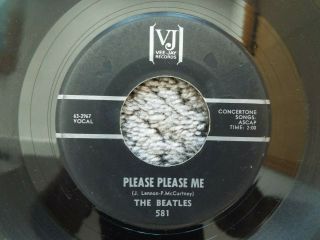 Rare Vee Jay Records 581 - The Beatles - Please Please Me - 45 - Rare Label
