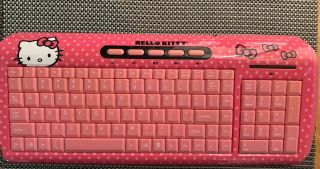 Pink Hello Kitty Wireless Usb Keyboard 2.  4 Ghz Plug 
