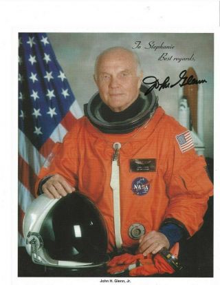John Glenn Usa Nasa Astronaut Senator Autographed 8x10 Color Photo Psa