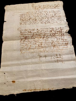 Medieval Paper Document 1491