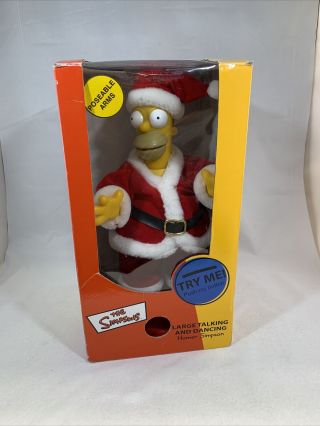 The Simpsons Christmas Large Talking And Dancing Homer Simpson Santa Claus 2002
