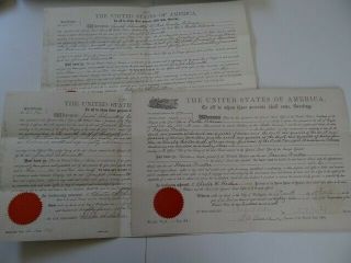 1885 1884 President Chester A.  Arthur Handwritten Land Grants Pueblo Co