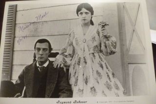 The General With Buster Keaton Marion Mack Hand Signed Photo