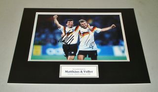 Matthaus & Voller Signed Photo 16x12 Germany Autograph Memorabilia Display,