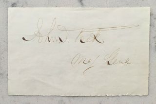 Civil War Autograph Signed Major General John J.  Peck Clipped Signature