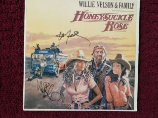 Willie Nelson Signed 1980 " Honeysuckle Rose " Soundtrack (2) Vinyl Lp,  Mickey
