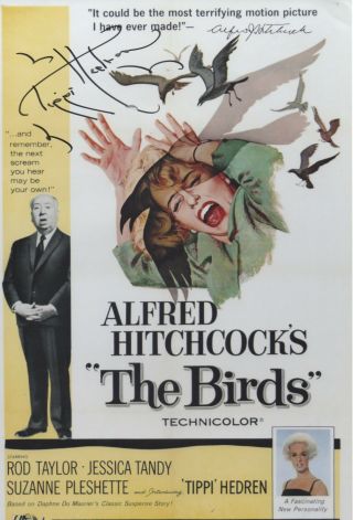 Tippi Hedren Signed 12x8 Photo The Birds Hitchcock Proof