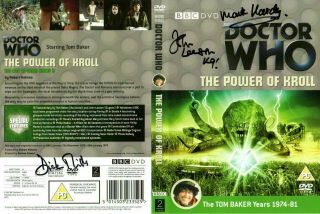 Doctor Who: The Power Of Kroll Dvd Cover Signed By John Leeson,  Mark Hardy,  1