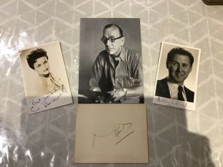 Noel Coward And Other Hand Signed Autographs