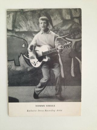 Tommy Steele Autograph Decca Records Promo