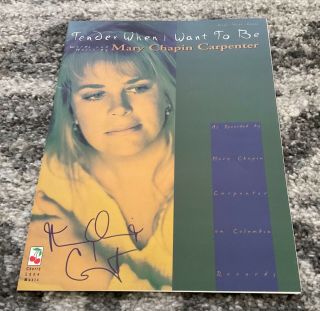 Mary Chapin Carpenter Autographed Sheet Music Jsa Authenticated