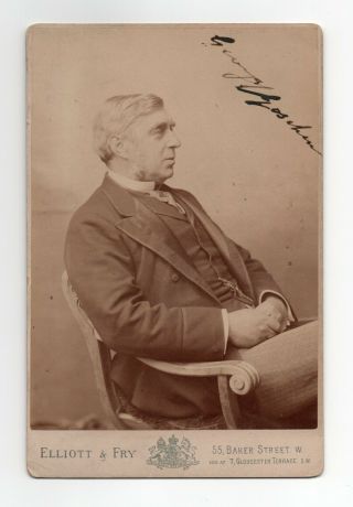 George Goschen,  1st Viscount Goschen 1831 - 1907 Statesman.  Signed Cabinet Card