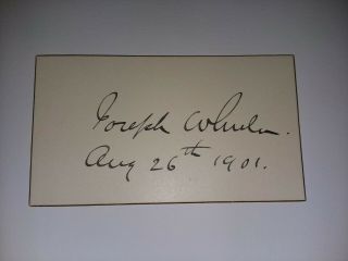 Confederate General Joseph Wheeler Autograph Aug 26th 1901