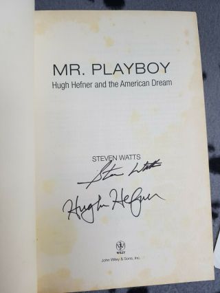 Mr Playboy Autobiography Signed by Hugh Hefner and Writer Stephen Watts 2
