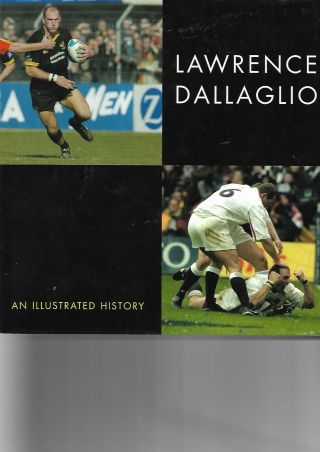 Lawrence Dallaglio Hard Back Book C/w Hand Signed Official Document & 2 Invites