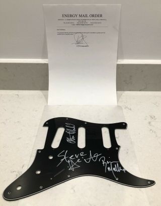 Placebo Hand Signed Guitar Scratch Plate Autograph C/w - Line Up