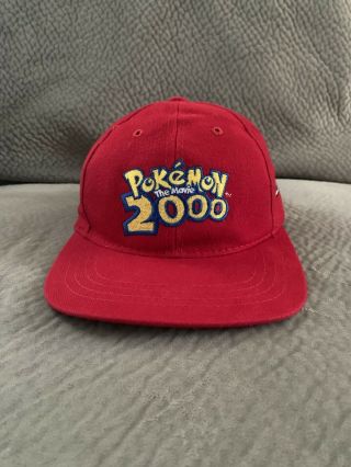 Vintage Rare Nintendo Pokemon 2000 Movie Hat Strapback Cap Burger King