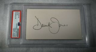 Davy Jones Of The Monkees Band Signed 3x5 Inch Index Card - Psa Encapsulated