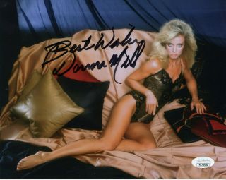 Donna Mills Hand Signed 8x10 Color Photo,  Very Sexy Lingerie Pose Jsa