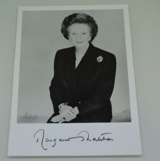 Margaret Thather " Iron Lady " Live Ink 7 " X 5 " Hand Signed Photograph