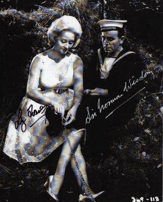 Norman Wisdom & Liz Fraser - Signed 10x8 Photograph - Film Comedy