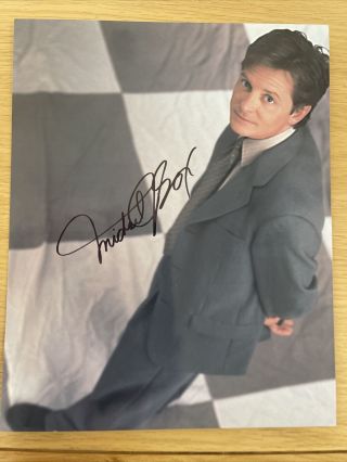 Michael J Fox Hand Signed 10x8 Sized Photograph Autograph Obtained 1990