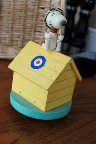 Snoopy As The Red Baron Vintage Music Box