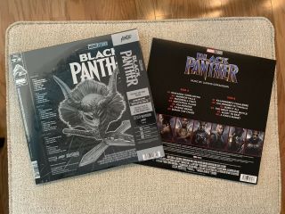 BLACK PANTHER Soundtrack Silver Black Vinyl 3LP Ludwig Göransson Mondo Marvel 2