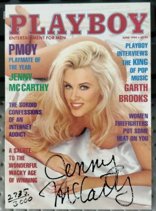 1996 Playboy Jenny Mccarthy Auto Card Pmoy 1994