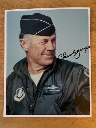 Chuck Yeager Hand Signed 10x8 Sized Photograph Autographs