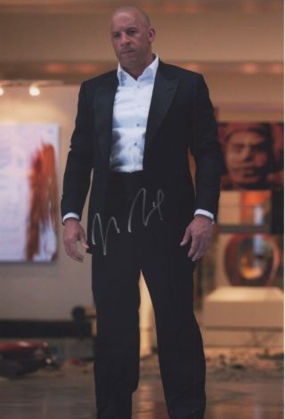Vin Diesel Signed 12x8 Photo The Fast And The Furious