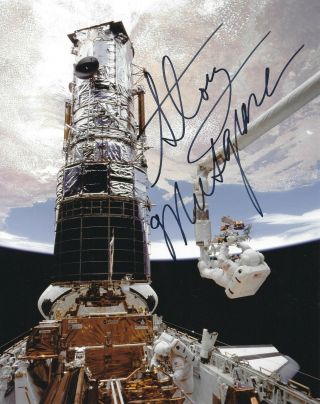 Story Musgrave Signed 8x10 Eva Photo Space Shuttle Astronaut Sts 61 Hubble