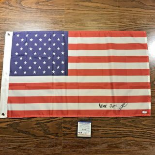 Robert O’neill Signed Autographed American Flag 18x30 - Psa Itp