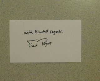 Fred Rogers Signed 3x5 Index Card Autograph - Mister Roger 