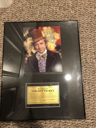 Willy Wonka And The Chocolate Factory Gene Wilder Autograph,  Golden Ticket Set