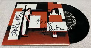 White Stripes Lord Send Me An Angel 7 " Vinyl Signed Lp Jack And Meg Autographed
