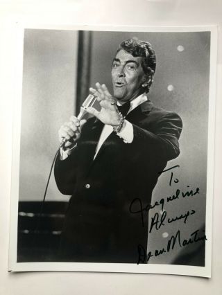 Dean Martin Comedy,  Tv And Film Legend Signed 10” X 8” B&w Photo Authentic