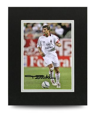 Paolo Maldini Signed 10x8 Photo Display Ac Milan Italy Autograph Memorabilia