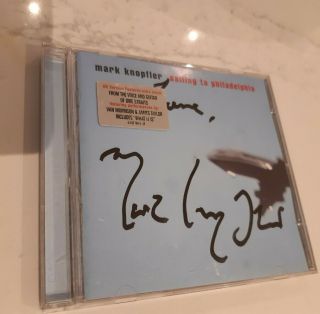 Hand Signed Mark Knopfler Dire Straits Cd Rare Sailing To Philadelphia