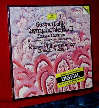 Claudio Abbado 2 Lp Box Set Gustav Mahler Symphonie No.  3 Digital 1982