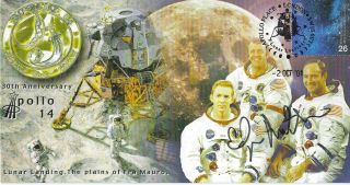 Edgar Mitchell Apollo 14 Signed Postal Cover Nasa Astronaut Autograph