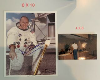 Alan Bean Signed - Autogrtaphed Litho Apollo 12 Moonwalker,  Plus Signing Photo